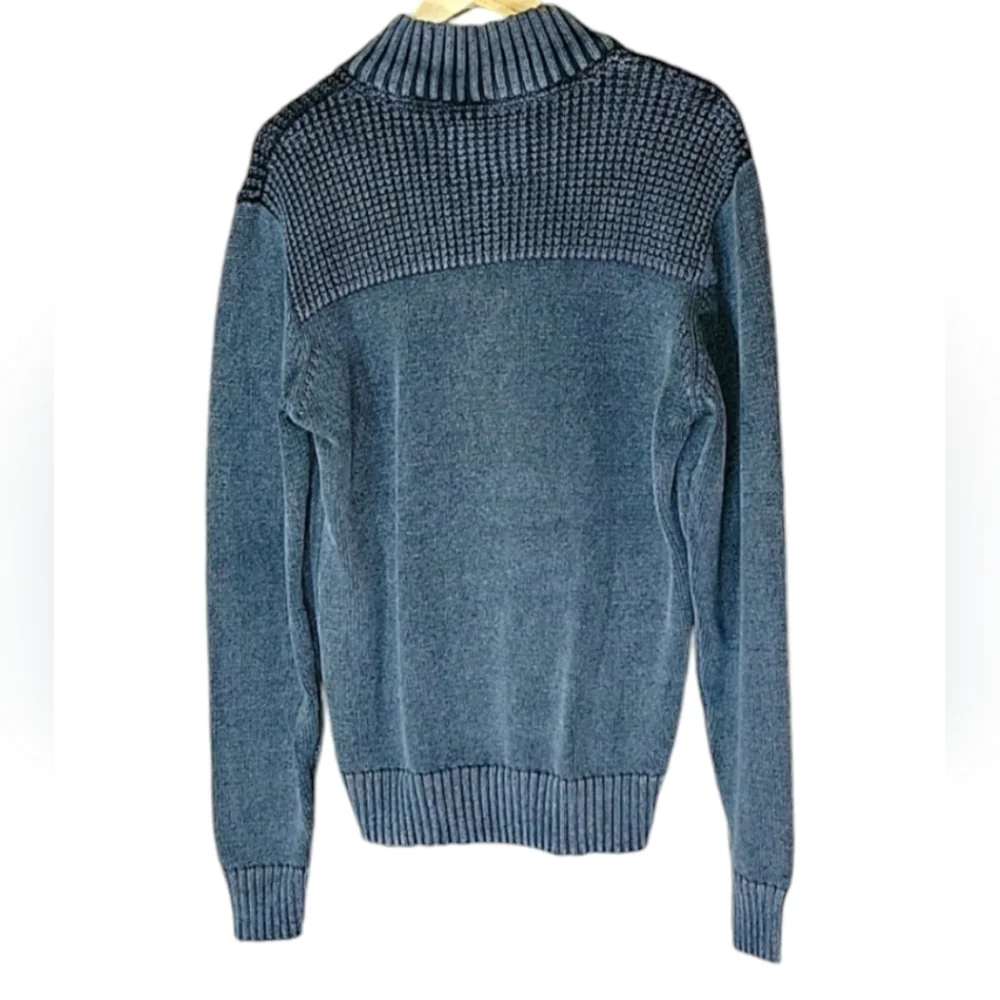 Buckle BKE Men's Gray Standard Fit Quarter Button Pullover Sweater, Size X-Small